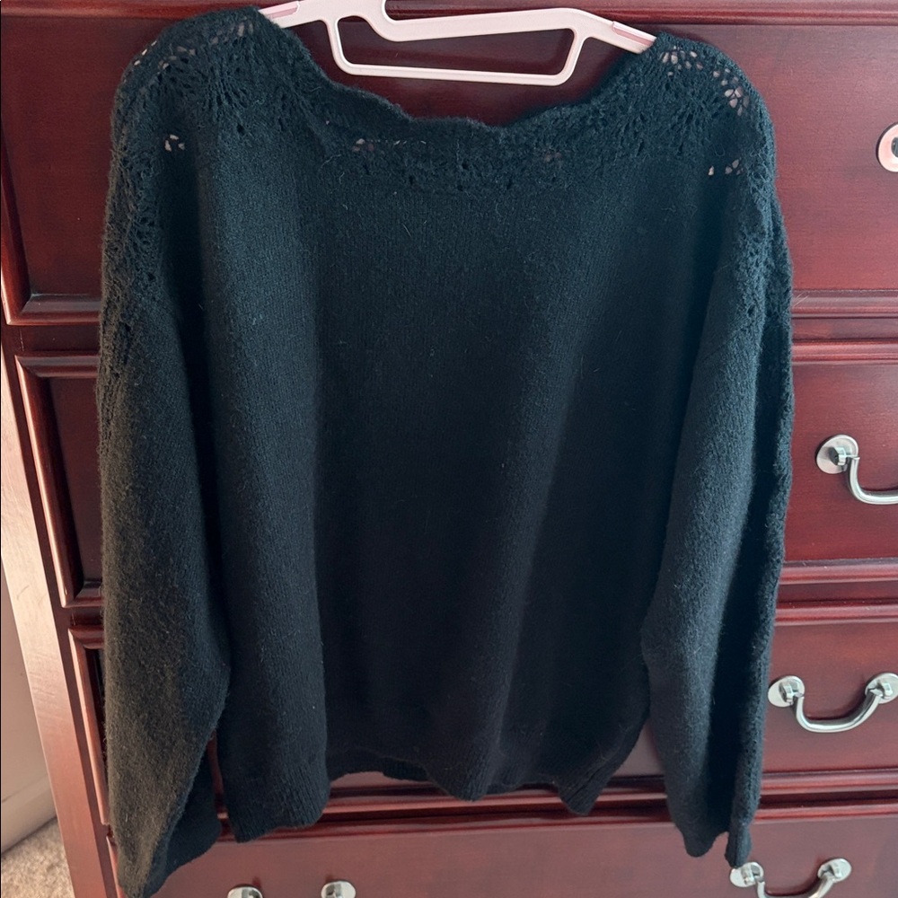 Wit & Wisdom Black Boat Neck Sweater